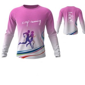 Camiseta Deportiva Personalizada de Manga Larga con Cuello Redondo, Ajuste Atlético, Impresión Serigráfica, 100% Poliéster Ecológico y Transpirable - Product Image 5