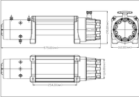 Treuil électrique hors route 4X4 12V 24V 12000lbs, treuil de voiture 4x4