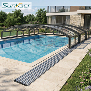 Couverture de <span class=keywords><strong>piscine</strong></span> Sunkaer à haute transparence, abris de <span class=keywords><strong>piscine</strong></span> télescopiques, abris de <span class=keywords><strong>piscine</strong></span> en polycarbonate - Product Image 6