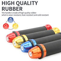 Poignées de guidon universelles en caoutchouc et acier JBLAY pour moto, 22 mm, 24 mm, moto tout-terrain, VTT, vélo électrique, accessoires durables antidérapants