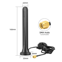 Antena 5G 4G LTE de 700-5800MHz de Alta Ganancia con Base Magnética y Conector Roscado para Router, Compatible con Personalización OEM