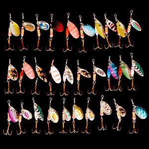Conjunto de Señuelos de Pesca con anzuelo triple, cebo de Metal compuesto de lentejuelas, Lucio, trucha, pez, giratorio <span class=keywords><strong>Artificial</strong></span>, 30 tipos - Product Image 2
