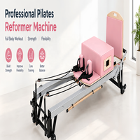 Appareil de Pilates Reformer Commercial pour Entraînement Physique avec Système de Cordes Fluides et Barre de Pieds Réglable pour Studio