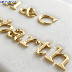 Factory Custom Embossed Gold 3D Relief Metal Letters Door <strong>Signs</strong> for Shop Buildings Waterproof Wall Mount - Product Image 4