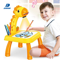 Table de peinture avec projecteur, jouet de projection pour tracer et dessiner avec lumière et musique, tableau de dessin éducatif pour jeux de dessin