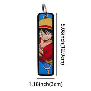 พวงกุญแจผ้าทอลายการ์ตูนเจ็ทพวงกุญแจจี้รูปอะนิเมะสำหรับรถจักรยานยนต์และรถยนต์ที่มีการพิมพ์สกรีนผ้าไหม - Product Image 6