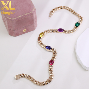 Collier en or 18 carats avec rubis, style hip-hop, chaîne cubaine, argent poli S925, rubis de laboratoire, tendance européenne et américaine, collier exquis - Product Image 4