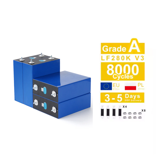 8000 Cycles Lifepo4 Prismatic 3.2V 280Ah 306Ah 314Ah 320Ah 330Ah Li-ion Battery 12V 24V 48V Solar Energy Storage DIY System