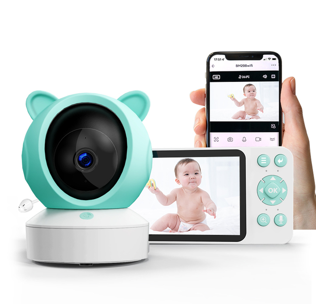 Smart Baby Sleep Monitor Temperature Monitor Crying Alarm Wireless 2.4G WiFi Video Baby Monitor with Tuya APP
