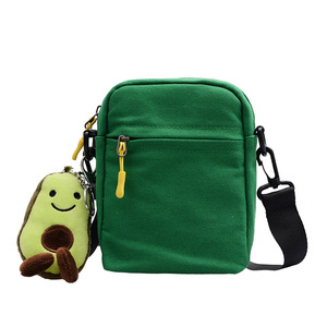 Borsa a <span class=keywords><strong>Tracolla</strong></span> <span class=keywords><strong>Nera</strong></span> Piccola in Tela con Chiusura a Cerniera per Donna, Nuova Collezione all'Ingrosso - Product Image 2
