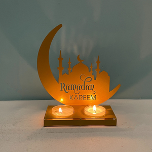 Lampe de table Ramadan DAMAI, taille moyenne, alimentée par piles, décoration en forme de croissant de lune, mosquée, lumière d'intérieur, décorations - Product Image 2