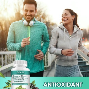 Cápsulas de Aceite de Orégano OEM con Aceite de Semilla Negra, Ajo, Baya del Saúco, Vitamina D3, Magnesio Glicinato - Product Image 2