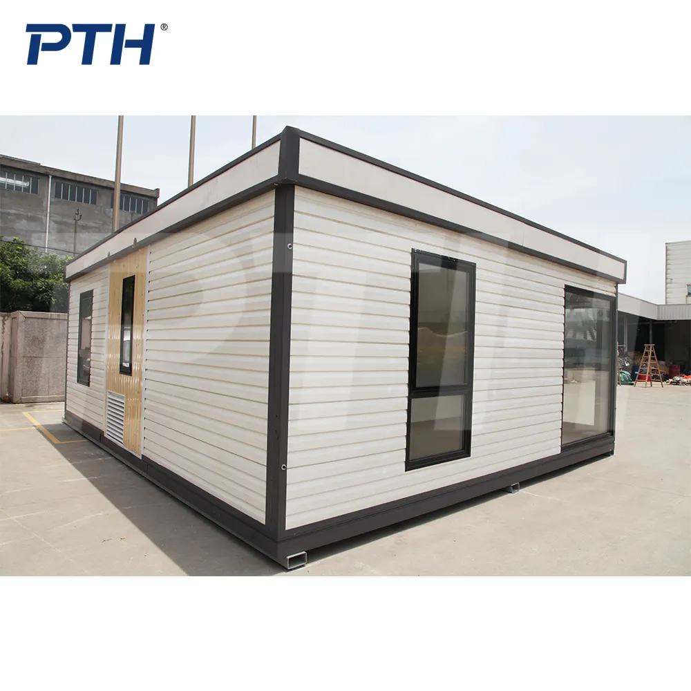 Cabin PTH 43m2 Modern Prefabricated House Smart Tiny Wooden Full Package Cottage Resort Log Cabin