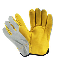 Gants de sécurité en cuir personnalisés, manchette droite, flexibles, antidérapants, résistants à l'usure, durables, à doigts entiers, pour mécaniciens, jardinage, Shunyu MG-027