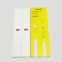 Kabel Keyboard Mekanik OEM USB Type C Tembaga Murni Custom Paracord Gx16 Tab Coil dengan Konektor Aviator untuk Komputer