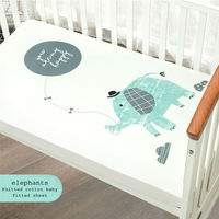 Draps-housses personnalisés durables à motif animalier pour bébé, housse de lit bébé, drap de berceau, housse de matelas lavable et douce pour nouveau-né