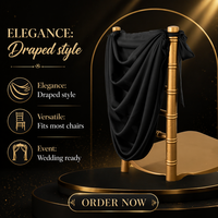 ANNIELU OEM Housse de dossier de chaise en polyester réutilisable, lavable et écologique pour mariages, banquets, événements hôteliers
