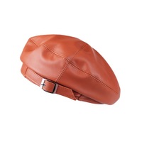 Béret en cuir style Vintage pour homme et femme, chapeau plat Gatsby journaux boy pour conduire Lvy