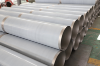 Conduit d'air soudé en acier inoxydable de grand diamètre personnalisé Dépoussiérage industriel Ventilation d'échappement de fumée pour hôtel villa Incendie