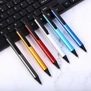 Fabriek Nieuwe Semi-Metalen Drukknop Balpen Blauwe Inkt Voor Zakelijk Kantoor & Reclame Cadeau - Product Image 1