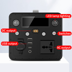 แบตเตอรี่ลิเธียมไอรอนแท้ 500W รุ่นดัดแปลงคลื่นไซน์ สำหรับแคมป์ปิ้ง ตกปลา 435.2Wh สถานีพลังงานแสงอาทิตย์แบบพกพาสำรอง - Product Image 1