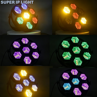 Luz de Pared Redonda LED RGBW de 7x60W, Estilo Retro, Matriz, DMX512, Alto CRI, AC110-240V, 1 Año de Garantía, para Discotecas, Fiestas