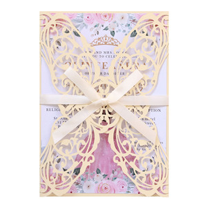 Tarjetas de felicitación para el Día de San Valentín europeas y americanas, invitaciones de boda, invitaciones de compromiso hermosas con recortes de papel. - Product Image 2