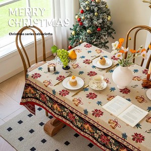 Modern Luxury Home Accessible High-End Coffee <strong>Table</strong> Cloth Rectangular <strong>Red</strong> Christmas and New Year <strong>Tablecloth</strong> Knitted Technics - Product Image 1