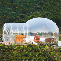 Dôme à bulles commercial transparent de 5 m, tente à bulles gonflable transparente pour la plage, le camping en plein air, chambre de luxe