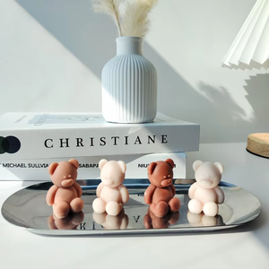 <span class=keywords><strong>Moule</strong></span> en <span class=keywords><strong>silicone</strong></span> en gros pour bougies d'aromathérapie en forme d'ours 3D mignon assis, <span class=keywords><strong>moule</strong></span> DIY fait main pour bougies, plâtre et savon en forme d'ours de dessin animé - Product Image 3