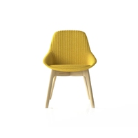 Fauteuil en bois jaune personnalisable modulaire moderne nordique chaise de canapé simple pour bureau à domicile appartement utilisation scolaire