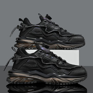 Baskets de sport décontractées à la mode personnalisables pour hommes baskets de course vierges à transformateur au design facile à porter avec bouton rotatif pour hommes - Product Image 3