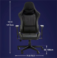 Cougar avec appui-tête pivotant et support lombaire Design moderne pour ordinateur PC réglable bureau Gamer chaise de jeu ergonomique