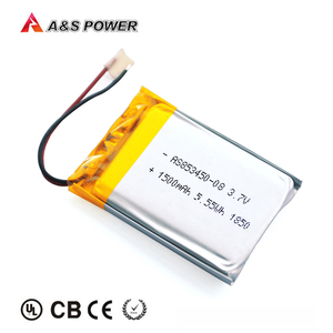 Low self discharge rate LiPo battery 853450 <span class=keywords><strong>3</strong></span>,7 V 1500 mAh lithium-ion polymer battery with KC - Product Image 2