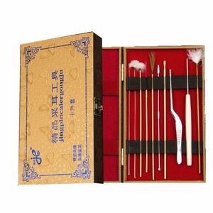 Ear Cleaning <b>Tool</b> Set Professional Bamboo Goose Feather Stick Ear Pick Kit For Home Use - Product Image 4