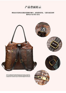 Sac à dos pour femmes et filles en cuir de vache véritable, nouveau modèle très tendance, sac de voyage à grande capacité, sac à bandoulière pour l'extérieur, sac décontracté - Product Image 4