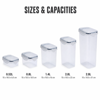 Boîte de stockage d'aliments en vrac Flip Top Bec verseur Large Bouche Hermétique En Plastique Sans BPA Cuisine Garde-Manger Conteneur De Céréales