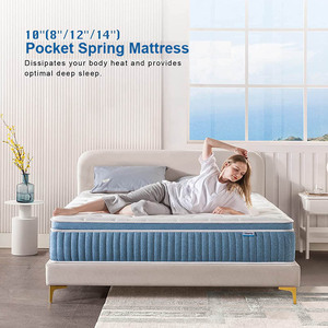 2022 Wholesale Hot Selling <strong>Memory</strong> Twin <strong>Full</strong> King Queen <strong>Size</strong> Sleep Bed <strong>Mattresses</strong> in a Box Pocket Spring <strong>Mattress</strong> - Product Image 2