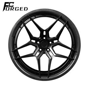 Bc Forged Manufacturer 18 19 <span class=keywords><strong>20</strong></span> 21 22 23 24 Pulgadas Monobloque Acabado en negro 6061-T6 Ruedas de aleación de aluminio Fibra de carbono - Product Image 1