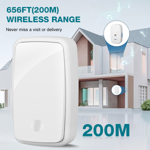 Sonnette de porte sans fil, sans batterie, étanche IP44, 45 mélodies, blanc et noir, prix de gros - Product Image 4