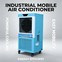 Unité de climatisation mobile haute capacité avec compresseur, sans installation requise, refroidissement rapide pour les grandes surfaces intérieures/extérieures