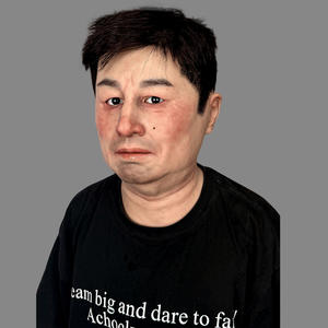 पुरुषों के मध्यम आयु वर्ग के पुरुष सिलिकॉन मास्क फिल्म-ग्रेड पूर्ण-सिर कोस्प्ले और प्रिंटर के लिए यथार्थवादी त्वचा बनावट के साथ - Product Image 3