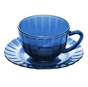 ชุดกาแฟแก้วราคาโรงงาน 12 ชิ้น ชุดถ้วยชาและจานรองลายดอกบัว ถ้วยคาปูชิโน 6 ออนซ์ พร้อมจานรอง แก้วลายฟักทองพร้อมจานรอง Taza De Te - Product Image 4