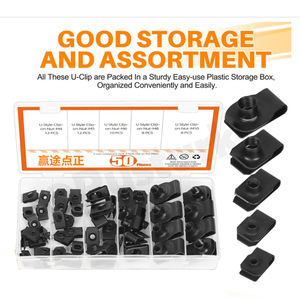 Assortiment d'écrous en U Winning Path Point M4 M5 M6 M8 M10 50 pièces pour garnitures intérieures de voitures et motos - Product Image 1