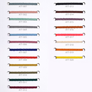 Braccialetto di corda di <span class=keywords><strong>cotone</strong></span> semplice tessuto fatto a mano in puro colore nappa bracciale regolabile per gli uomini delle donne - Product Image 6