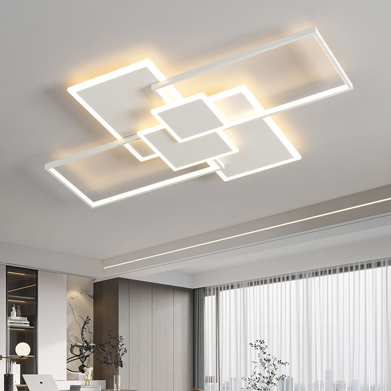 JACKSUN Square Iron Acrylic Modern Led Ceiling Lights Living Room Study White Ceiling Lamp High Quality Dimmable AC 110V-220V