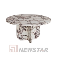 Newstar Vente Chaude Marbre Salon Centre Table Ronde Sphère Boule Base Marbre Table Basse Avec 3 Boules Pieds