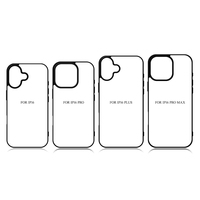 Étui de téléphone portable vierge en TPU 2D pour sublimation par transfert thermique, avec flocage noir intérieur, pour iPhone 17 et iPhone 16 Plus