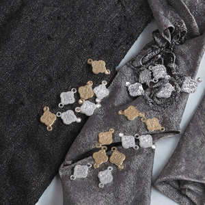 14K 골드 필드 DIY 수제 클로버 모양 패턴 참 펜던트 목걸이 팔찌 영구 주얼리 액세서리 및 부품 - Product Image 2