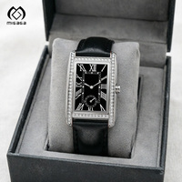 Correa de reloj de cuero negro de alta calidad Migaga, personalizada, de marca privada, ultrafina, ODM, reloj para mujer con esfera árabe.